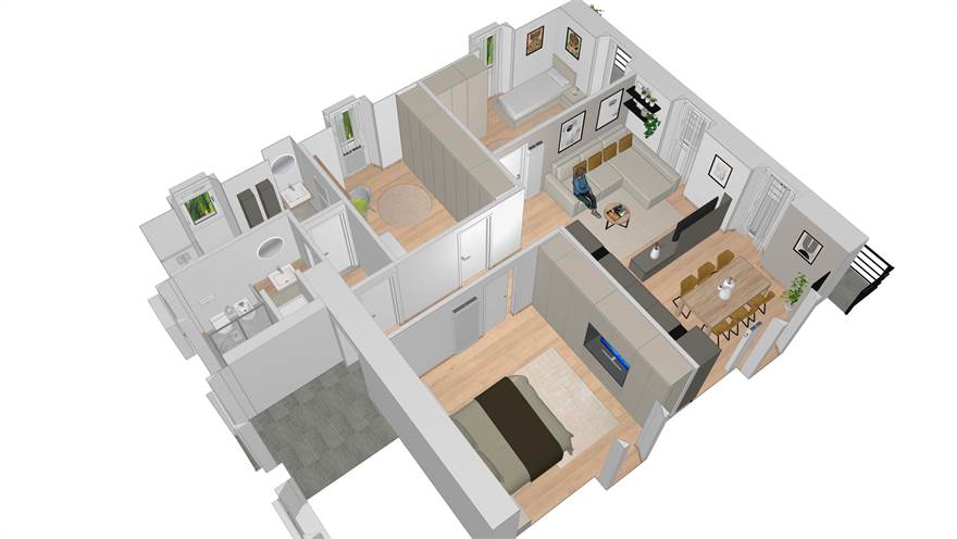 RENDER VISTA APPARTAMENTO