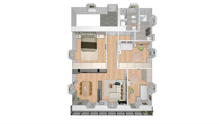 RENDER VISTA APPARTAMENTO