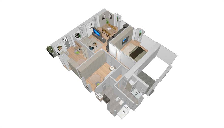 RENDER VISTA APPARTAMENTO