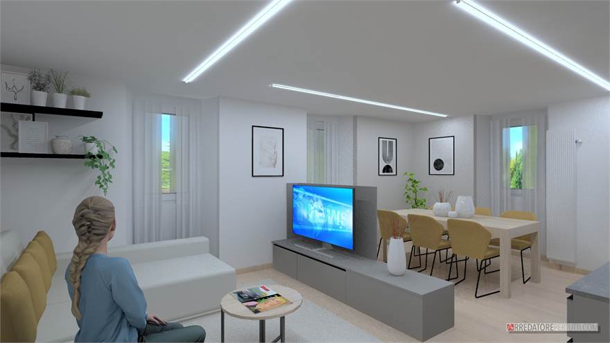 RENDER VISTA SOGGIORNO