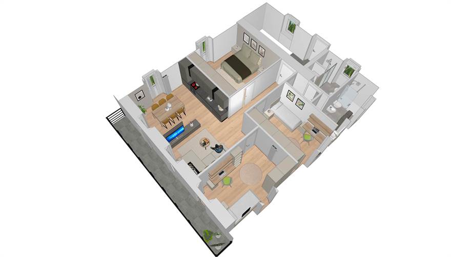 RENDER VISTA APPARTAMENTO